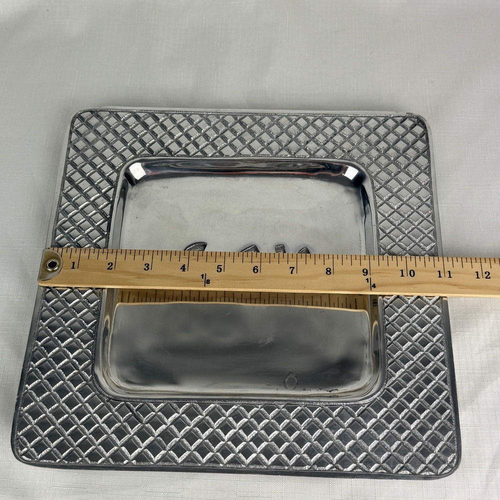 Passover Seder Plate & Matzah Tray Set Silver Tone Hebrew Judaica Pesach 2 Pc - Picture 11 of 12